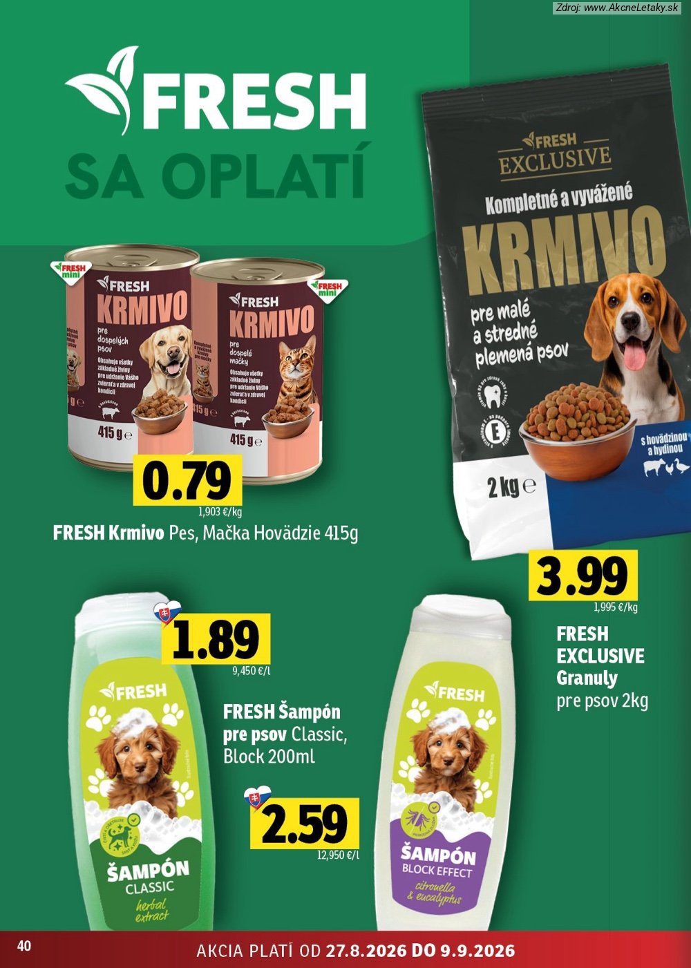 Leták FRESH (27. 8. - 9. 9. 2026) - strana 40 z 46