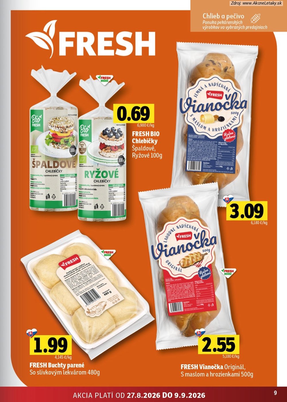 Leták FRESH (27. 8. - 9. 9. 2026) - strana 9 z 46
