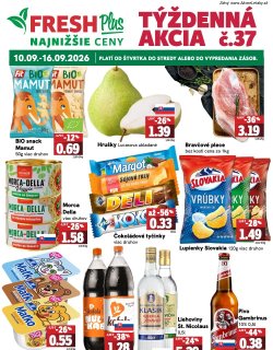 Leták FRESH 10. 9. - 16. 9. 2026 FRESH Plus