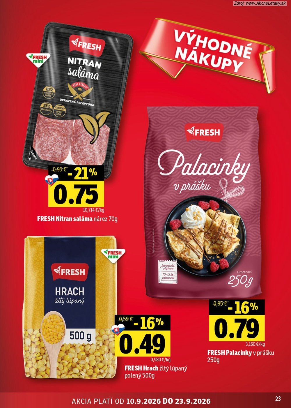 Leták FRESH (10. 9. - 23. 9. 2026) - strana 23 z 50