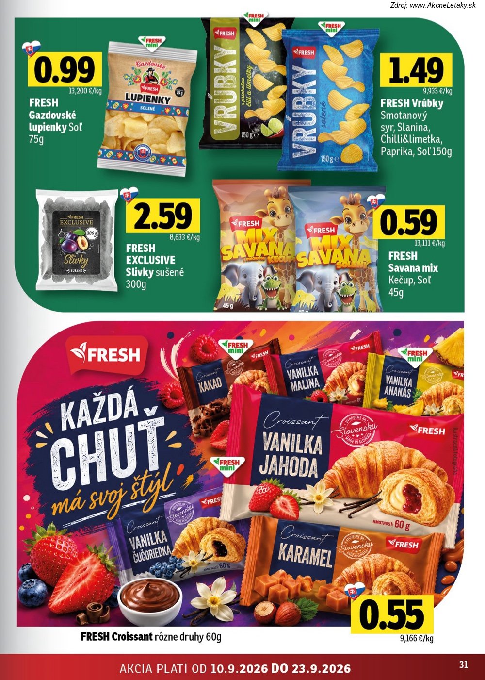 Leták FRESH (10. 9. - 23. 9. 2026) - strana 31 z 50