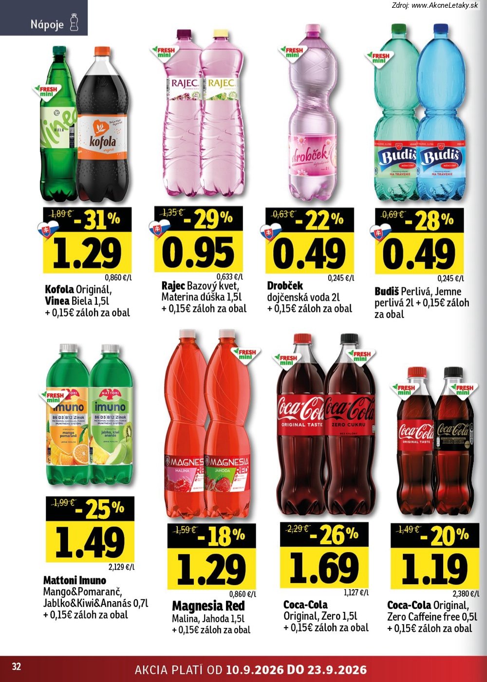 Leták FRESH (10. 9. - 23. 9. 2026) - strana 32 z 50