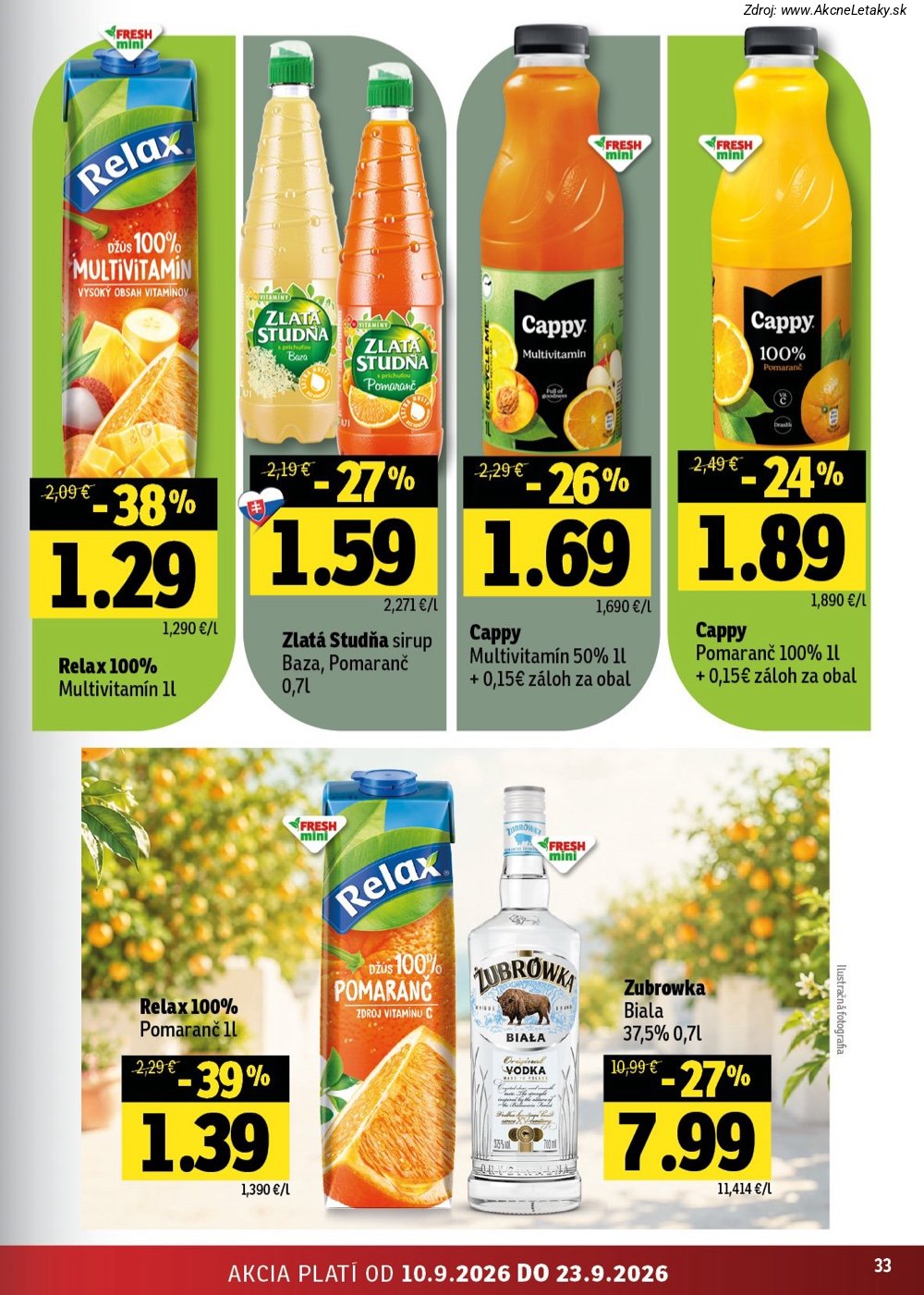 Leták FRESH (10. 9. - 23. 9. 2026) - strana 33 z 50
