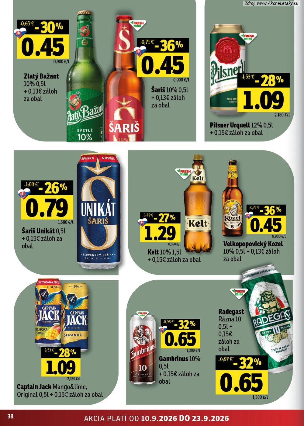 Leták FRESH (10. 9. - 23. 9. 2026) - strana 38 z 50