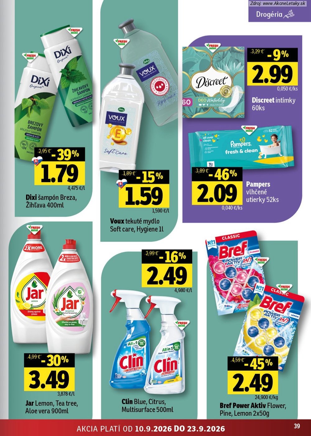 Leták FRESH (10. 9. - 23. 9. 2026) - strana 39 z 50