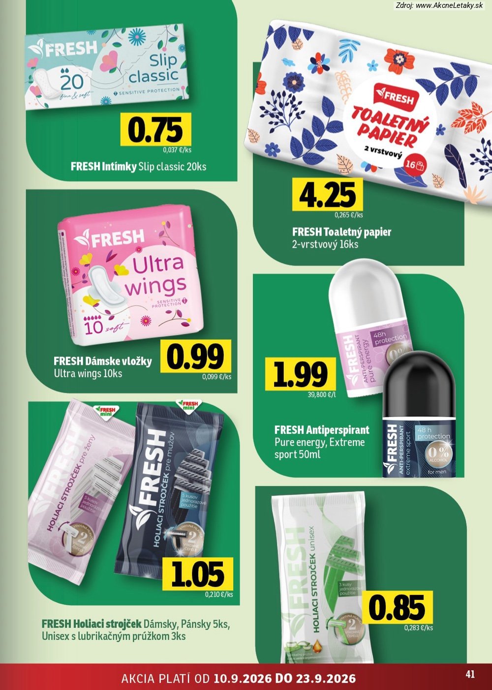 Leták FRESH (10. 9. - 23. 9. 2026) - strana 41 z 50