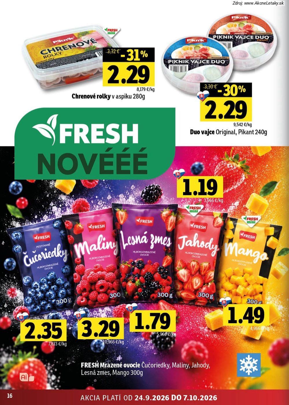 Leták FRESH (24. 9. - 7. 10. 2026) - strana 16 z 50
