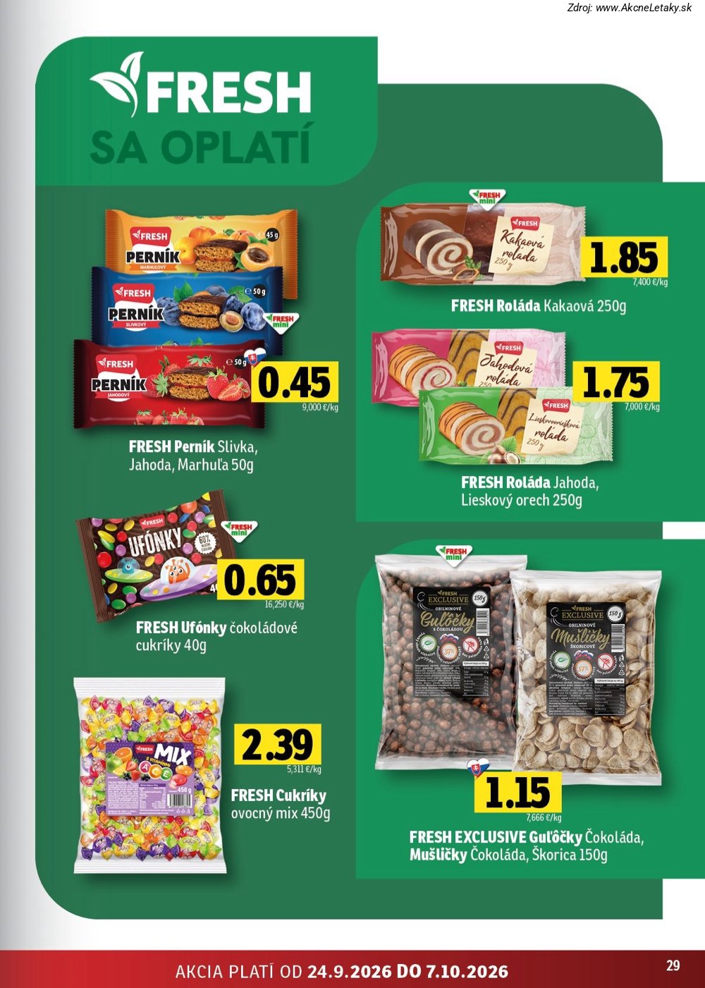 Leták FRESH (24. 9. - 7. 10. 2026) - strana 29 z 50
