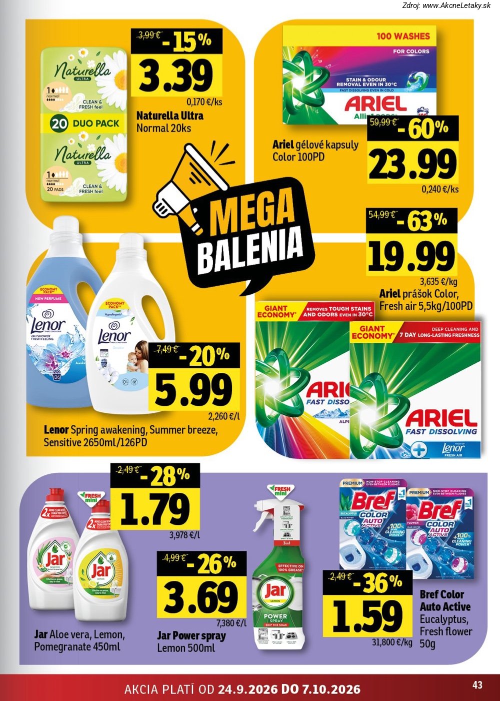 Leták FRESH (24. 9. - 7. 10. 2026) - strana 43 z 50