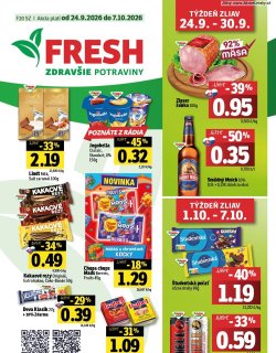 Leták FRESH 24. 9. - 7. 10. 2026 Stredné a západné Slovensko