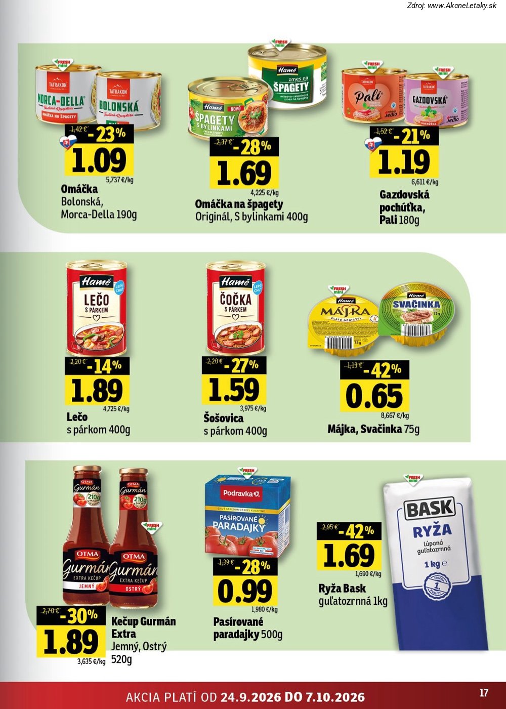 Leták FRESH (24. 9. - 7. 10. 2026) - strana 17 z 44