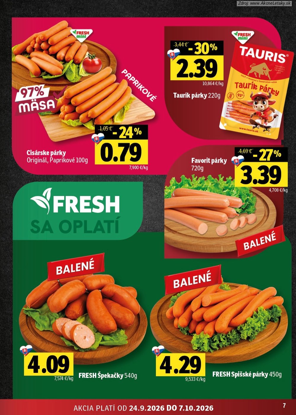 Leták FRESH (24. 9. - 7. 10. 2026) - strana 7 z 44