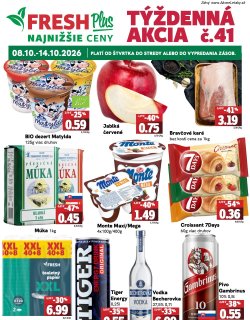 Leták FRESH 8. 10. - 14. 10. 2026 FRESH Plus