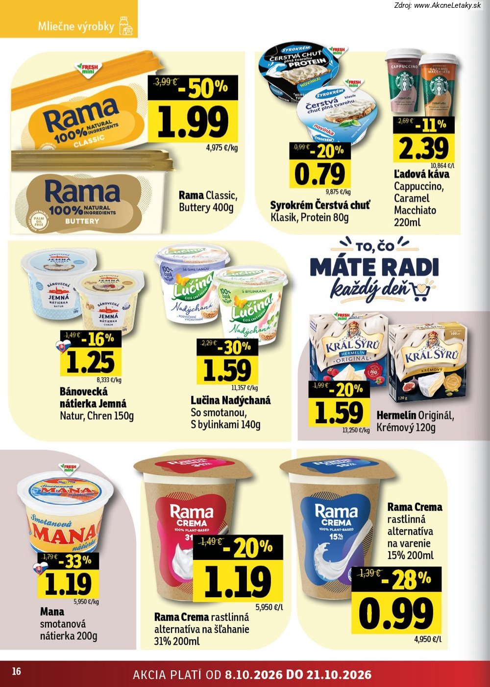 Leták FRESH (8. 10. - 21. 10. 2026) - strana 16 z 54