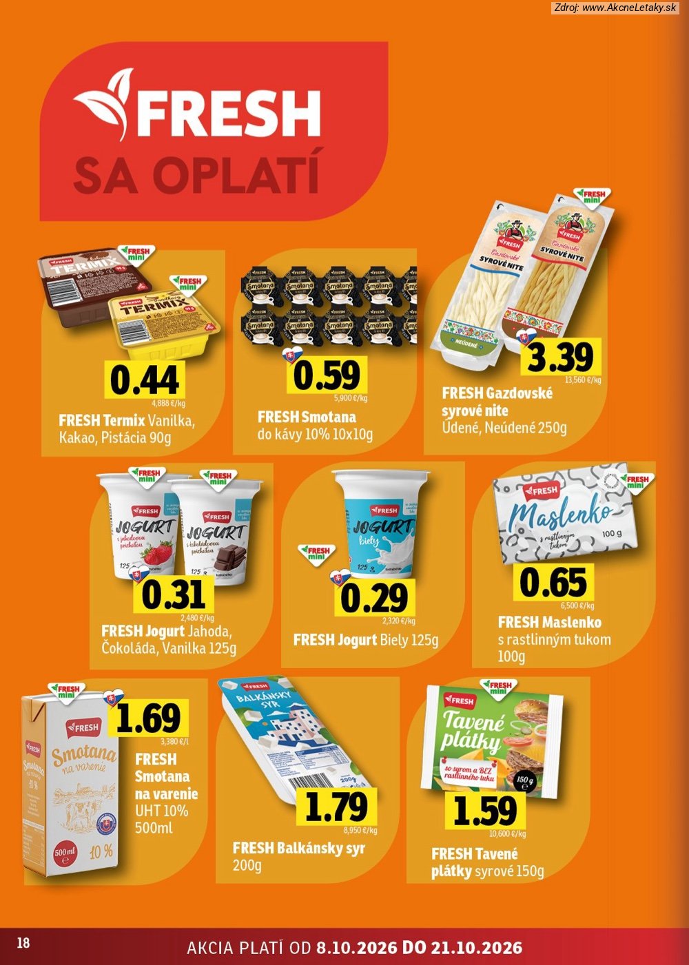 Leták FRESH (8. 10. - 21. 10. 2026) - strana 18 z 54