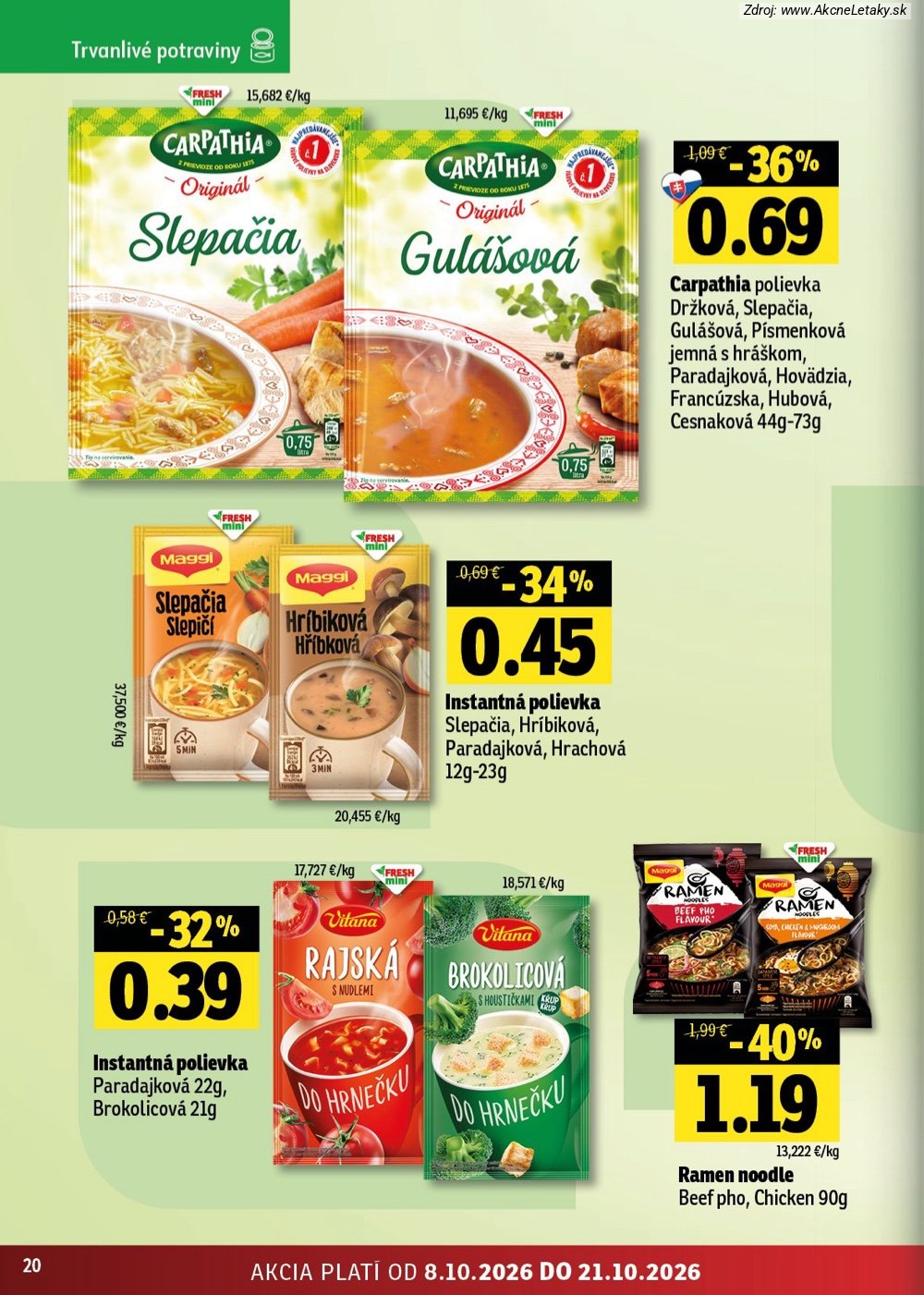 Leták FRESH (8. 10. - 21. 10. 2026) - strana 20 z 54