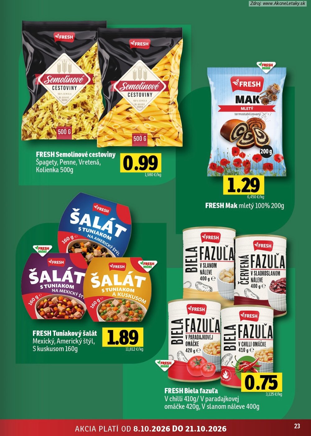Leták FRESH (8. 10. - 21. 10. 2026) - strana 23 z 54