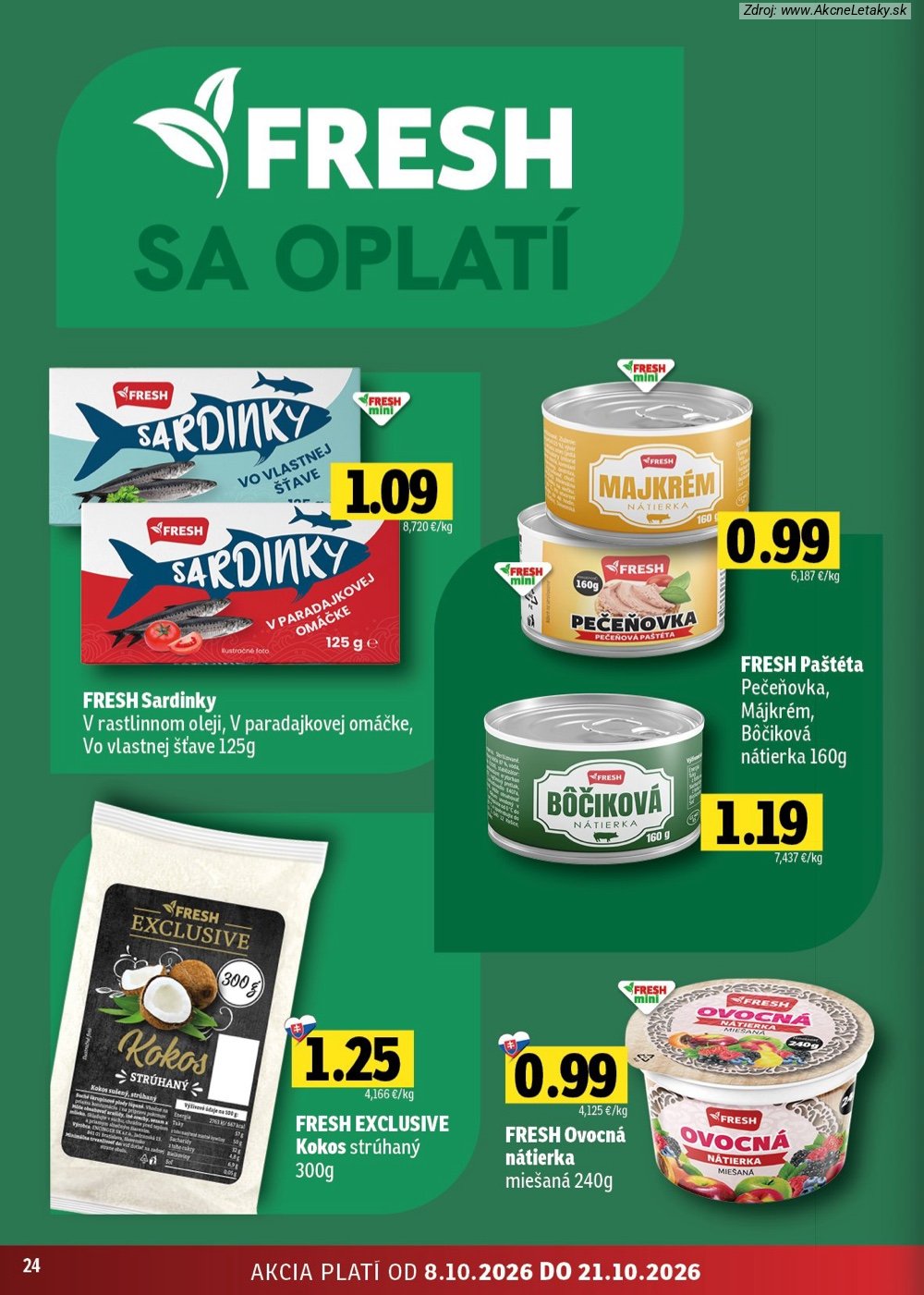 Leták FRESH (8. 10. - 21. 10. 2026) - strana 24 z 54