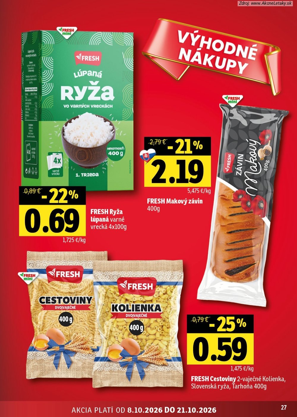 Leták FRESH (8. 10. - 21. 10. 2026) - strana 27 z 54