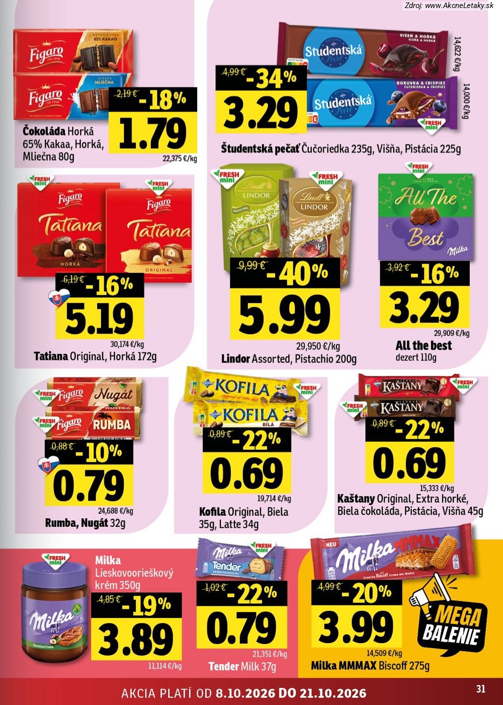 Leták FRESH (8. 10. - 21. 10. 2026) - strana 31 z 54