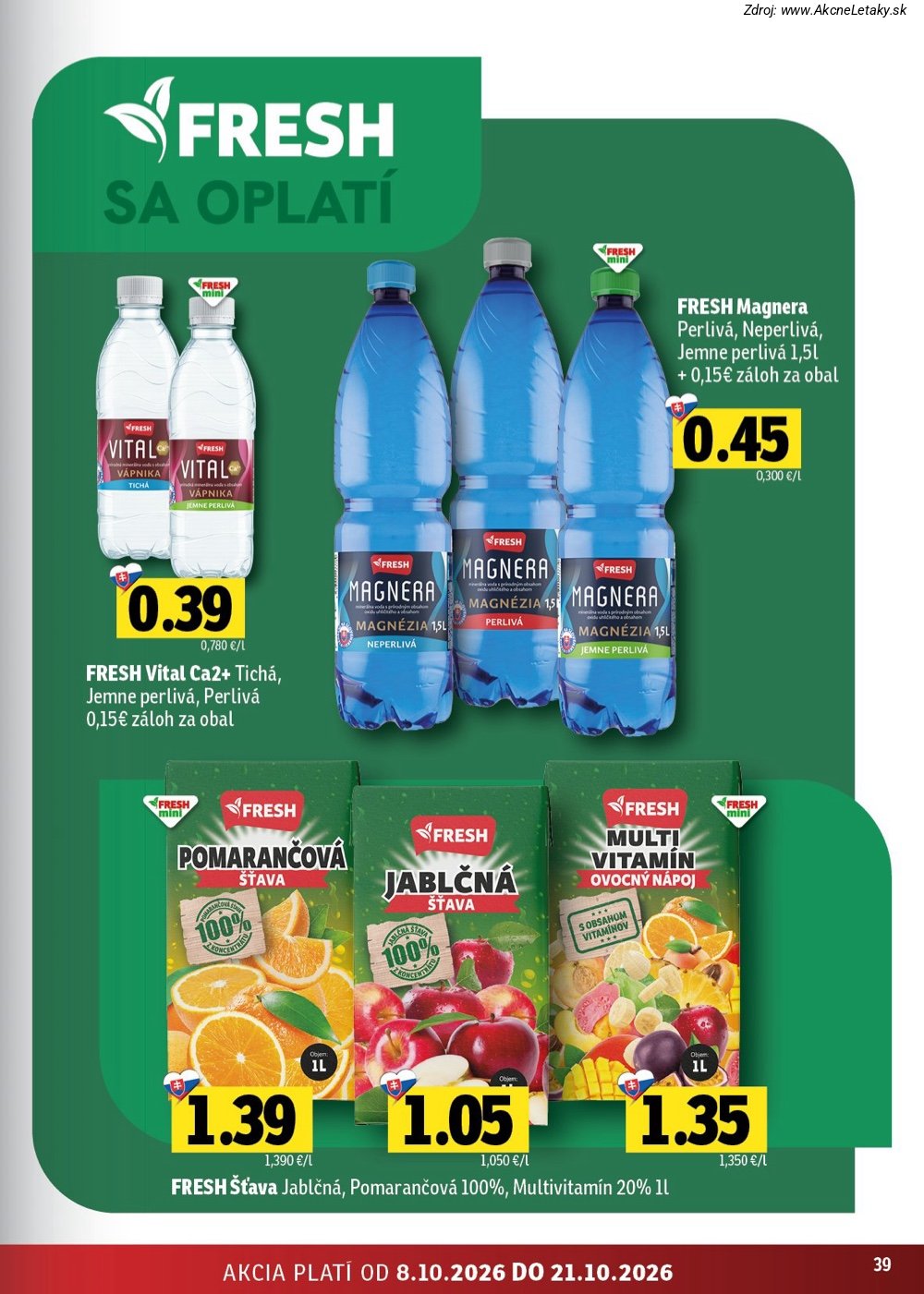 Leták FRESH (8. 10. - 21. 10. 2026) - strana 39 z 54