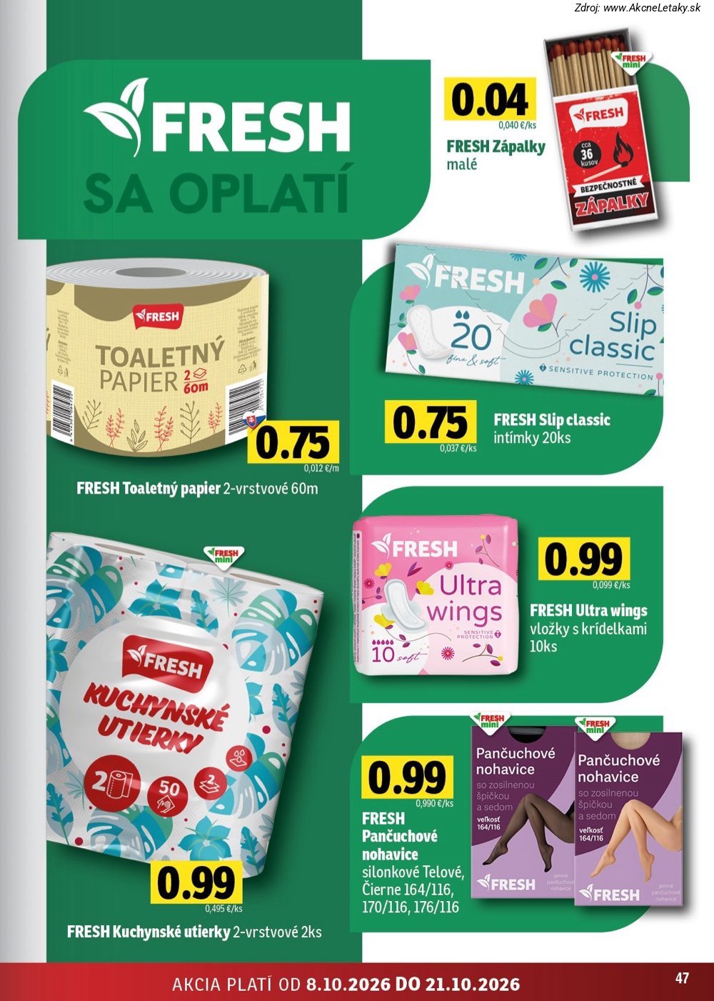 Leták FRESH (8. 10. - 21. 10. 2026) - strana 47 z 54