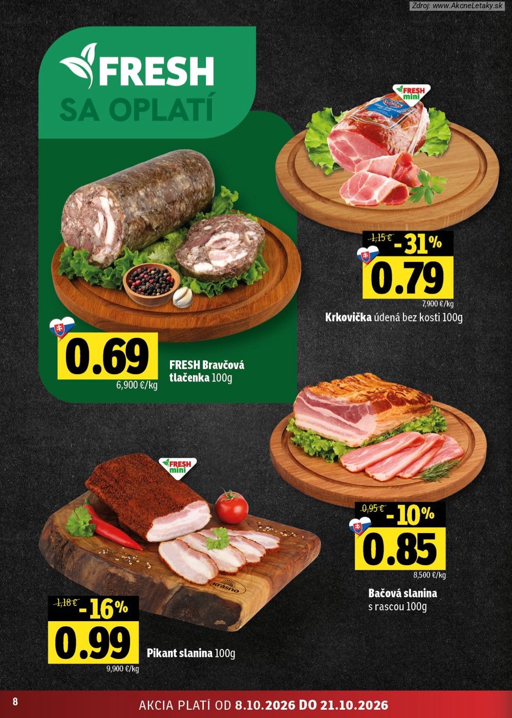 Leták FRESH (8. 10. - 21. 10. 2026) - strana 8 z 54
