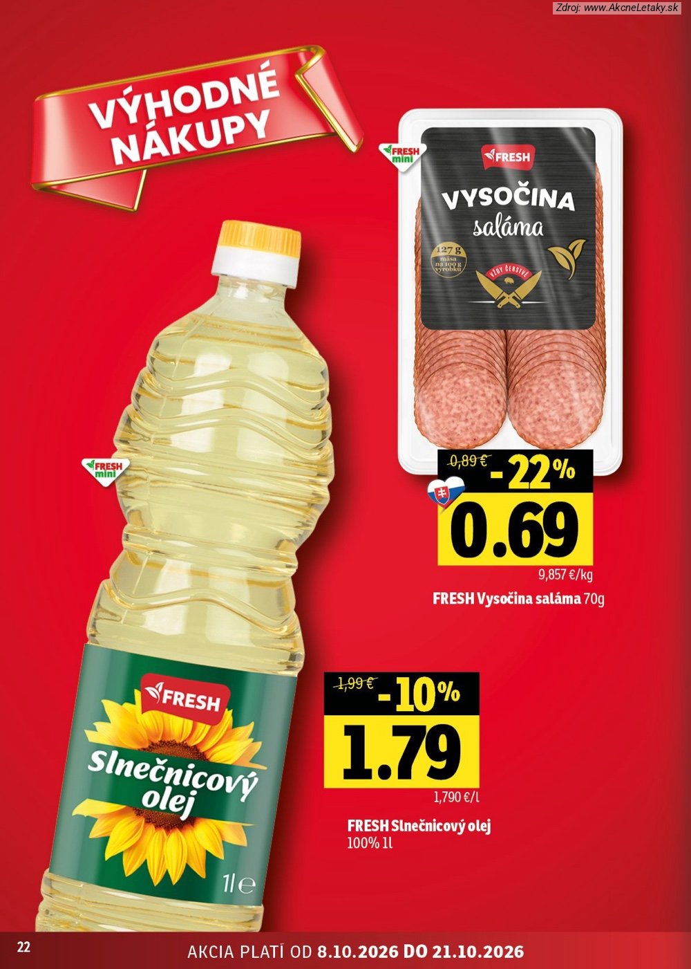 Leták FRESH (8. 10. - 21. 10. 2026) - strana 22 z 48
