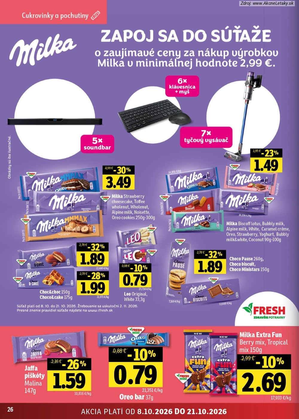 Leták FRESH (8. 10. - 21. 10. 2026) - strana 26 z 48