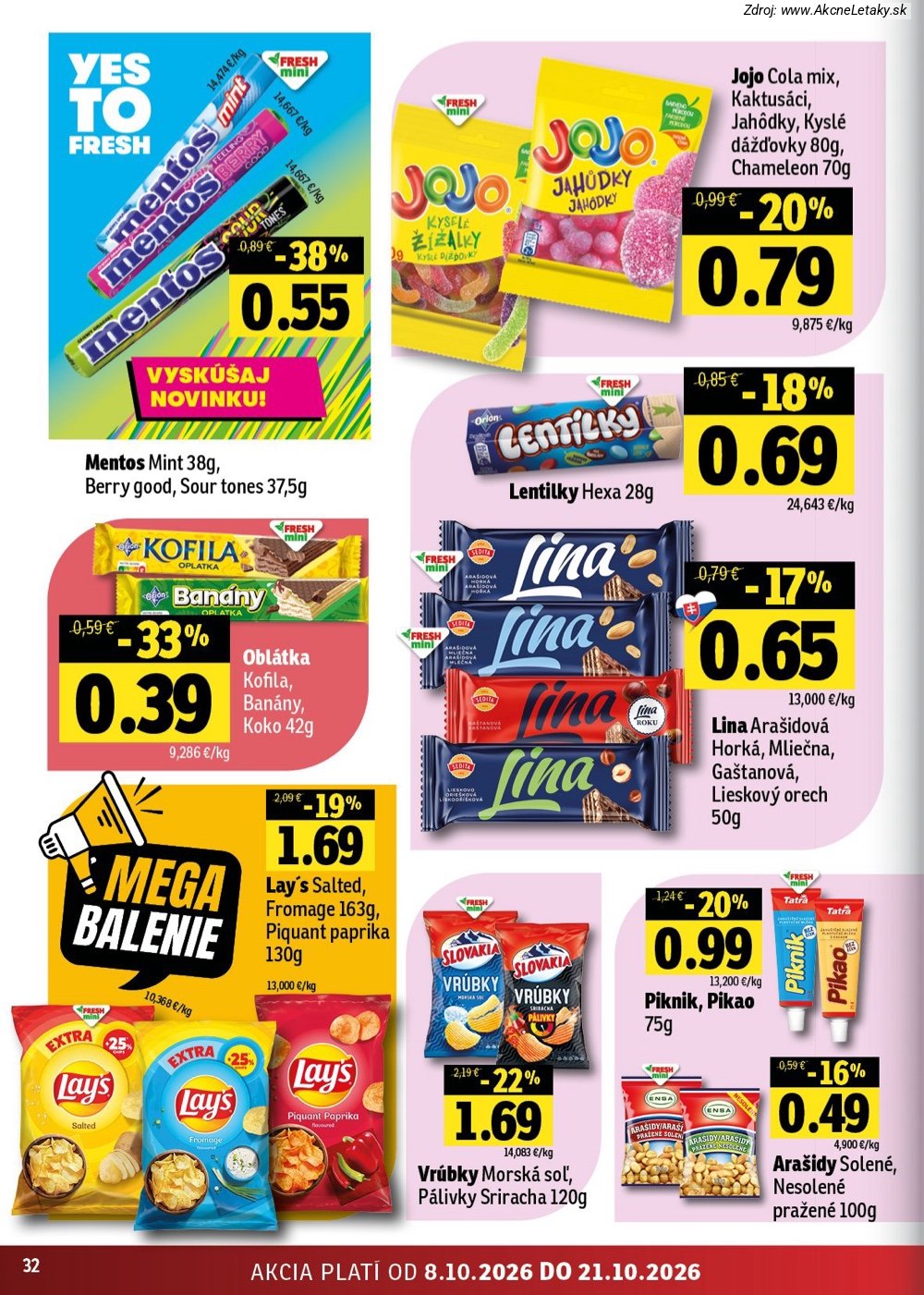Leták FRESH (8. 10. - 21. 10. 2026) - strana 32 z 48
