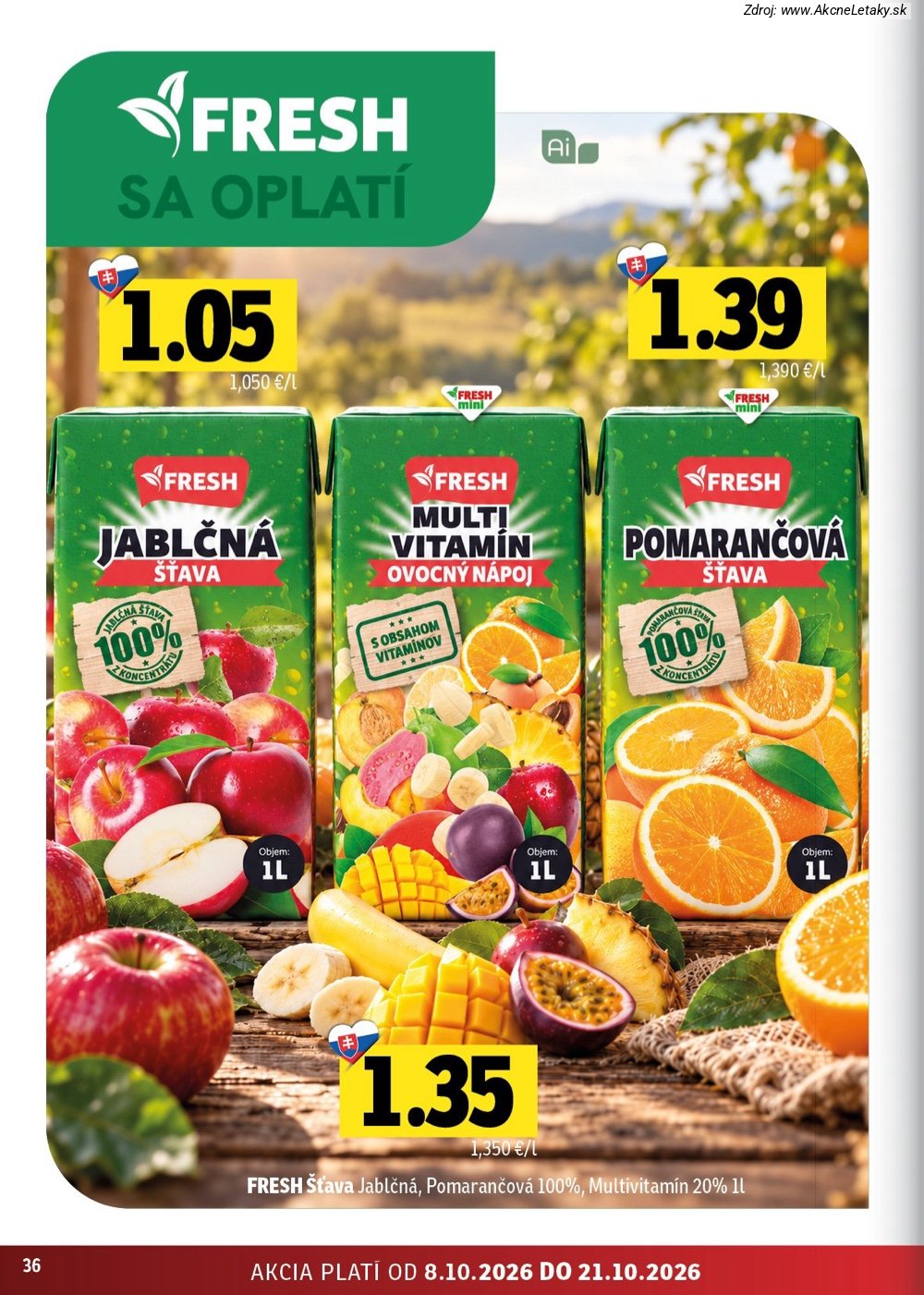 Leták FRESH (8. 10. - 21. 10. 2026) - strana 36 z 48