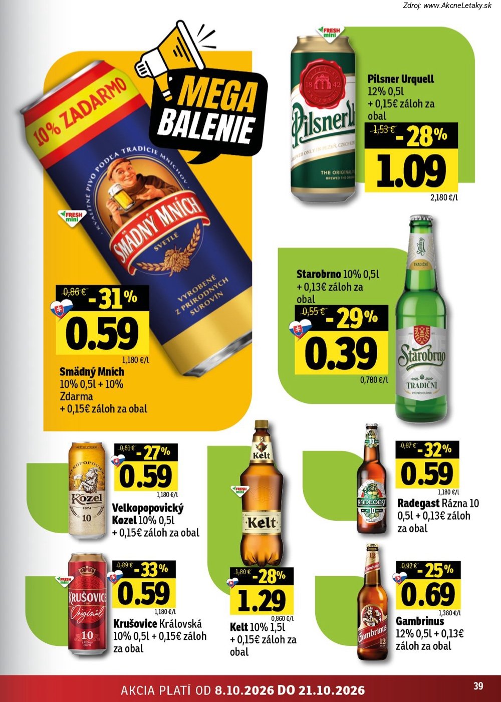 Leták FRESH (8. 10. - 21. 10. 2026) - strana 39 z 48