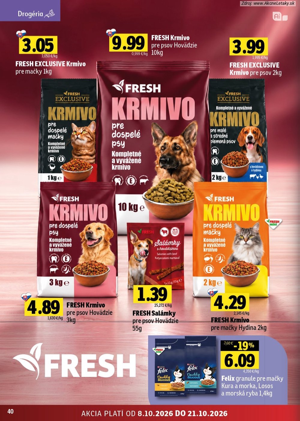 Leták FRESH (8. 10. - 21. 10. 2026) - strana 40 z 48