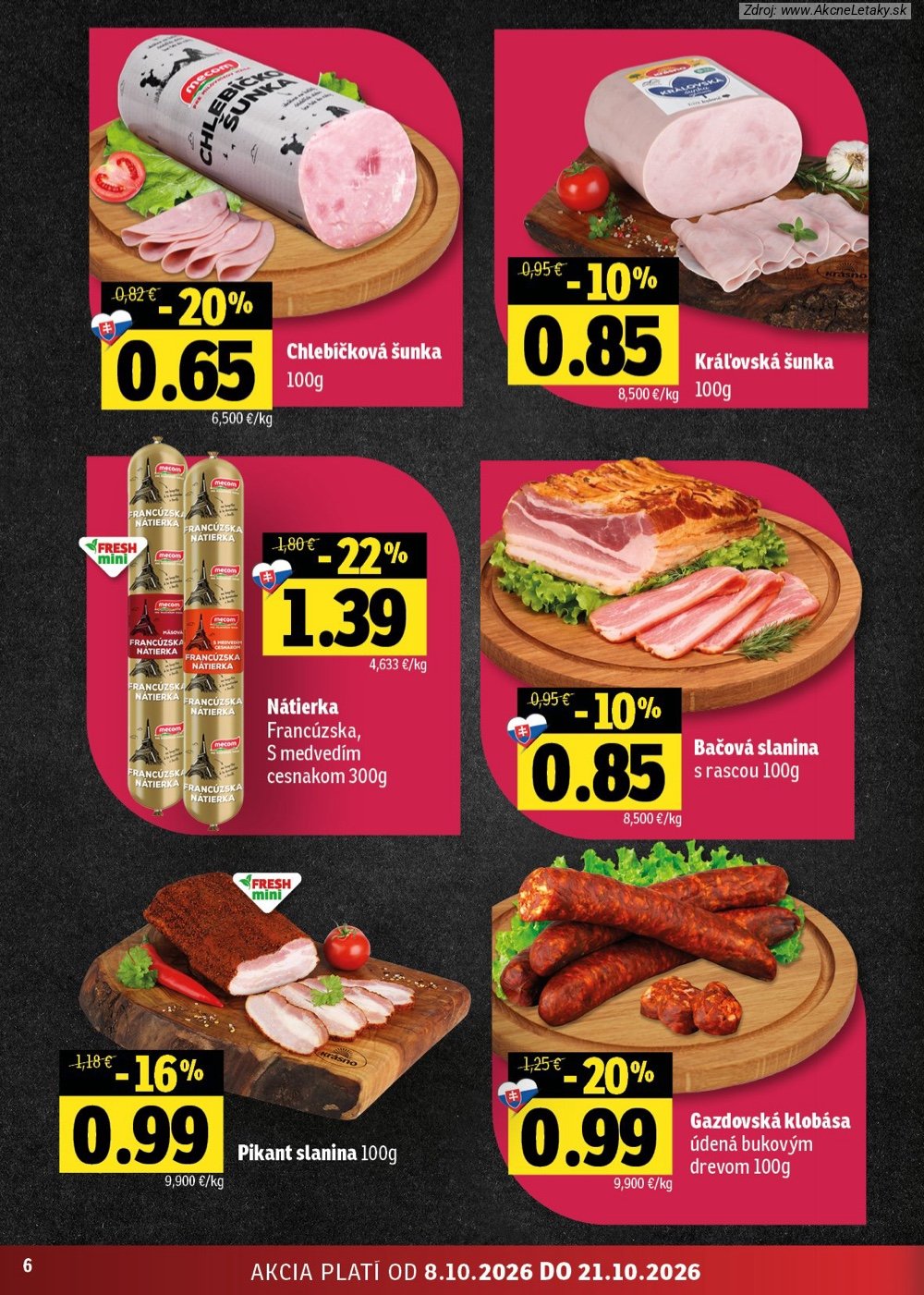 Leták FRESH (8. 10. - 21. 10. 2026) - strana 6 z 48