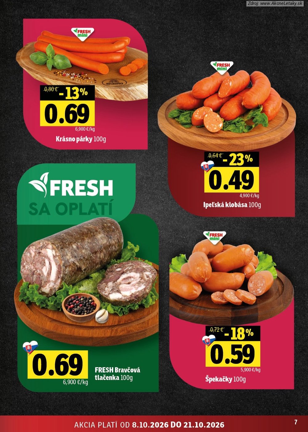 Leták FRESH (8. 10. - 21. 10. 2026) - strana 7 z 48