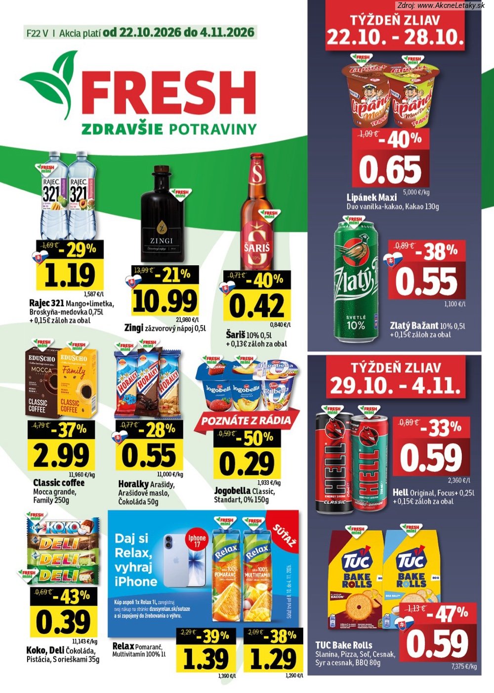 Leták FRESH (22. 10. - 4 11. 2026) - strana 1 z 52
