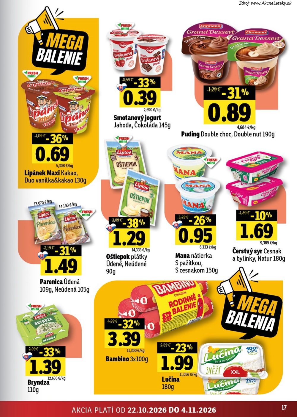 Leták FRESH (22. 10. - 4 11. 2026) - strana 17 z 52