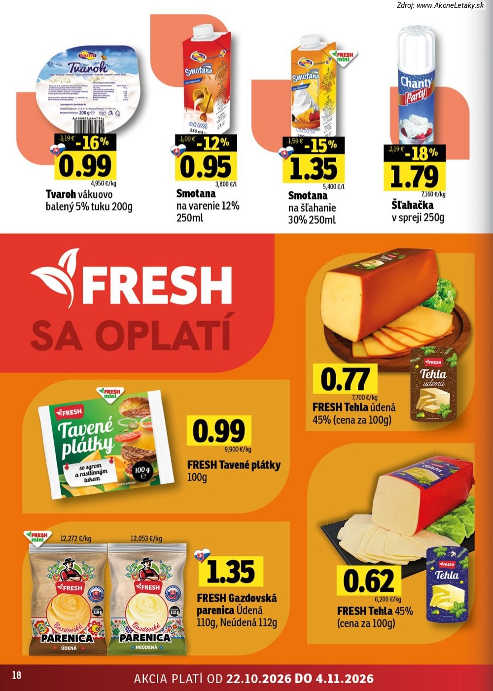 Leták FRESH (22. 10. - 4 11. 2026) - strana 18 z 52
