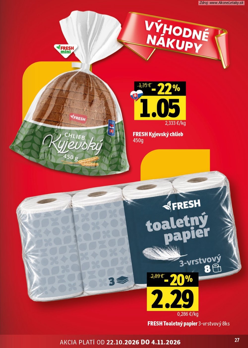 Leták FRESH (22. 10. - 4 11. 2026) - strana 27 z 52
