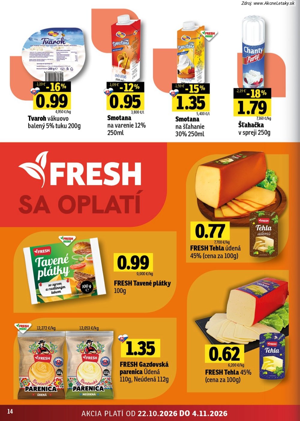 Leták FRESH (22. 10. - 4 11. 2026) - strana 14 z 46