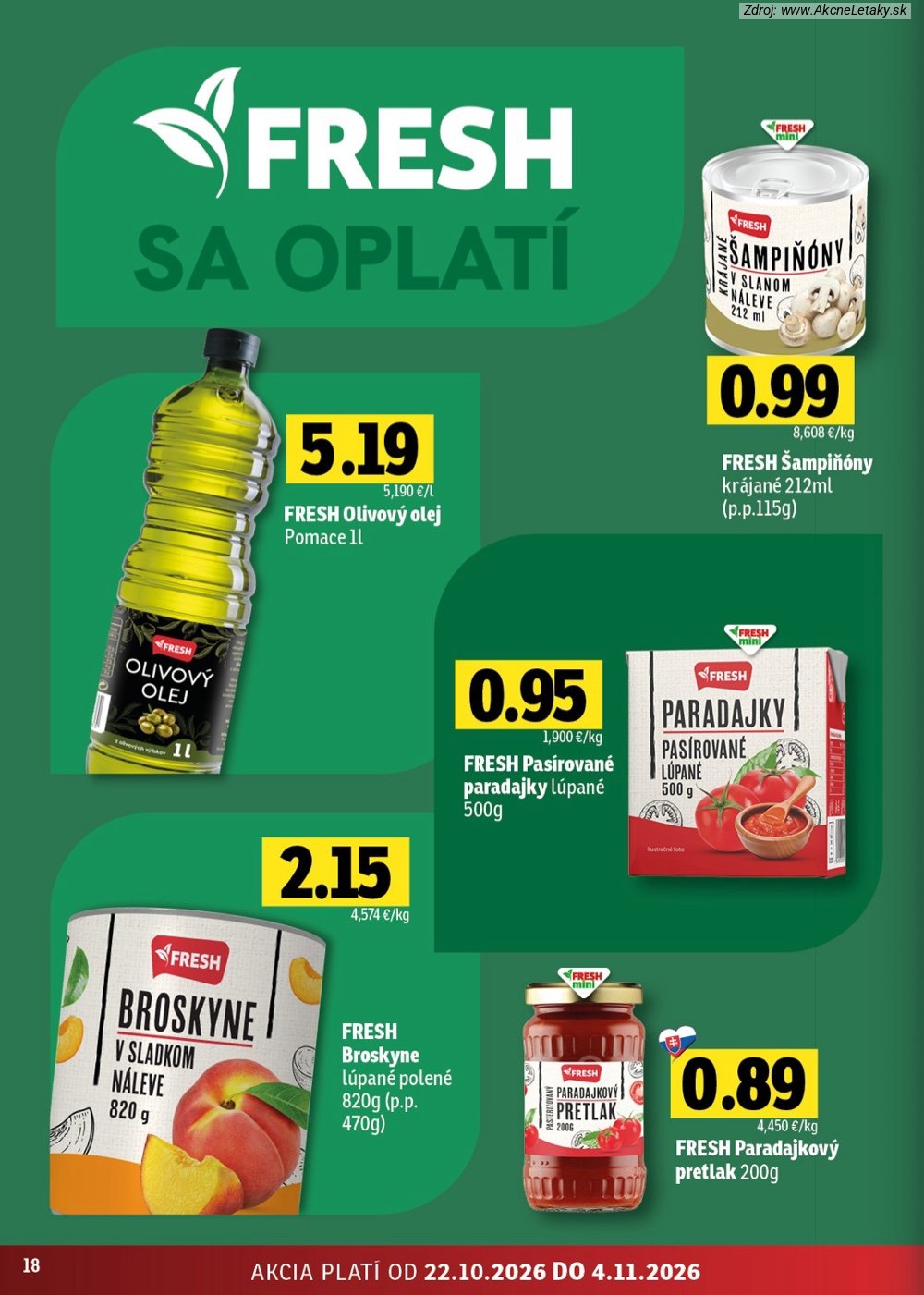 Leták FRESH (22. 10. - 4 11. 2026) - strana 18 z 46