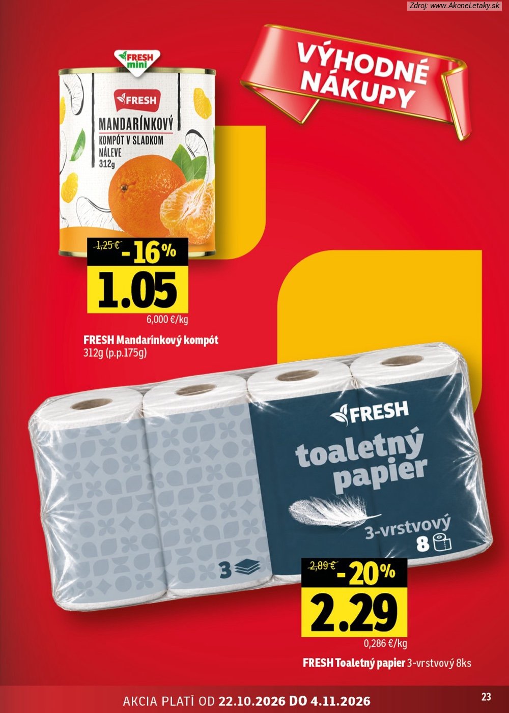 Leták FRESH (22. 10. - 4 11. 2026) - strana 23 z 46
