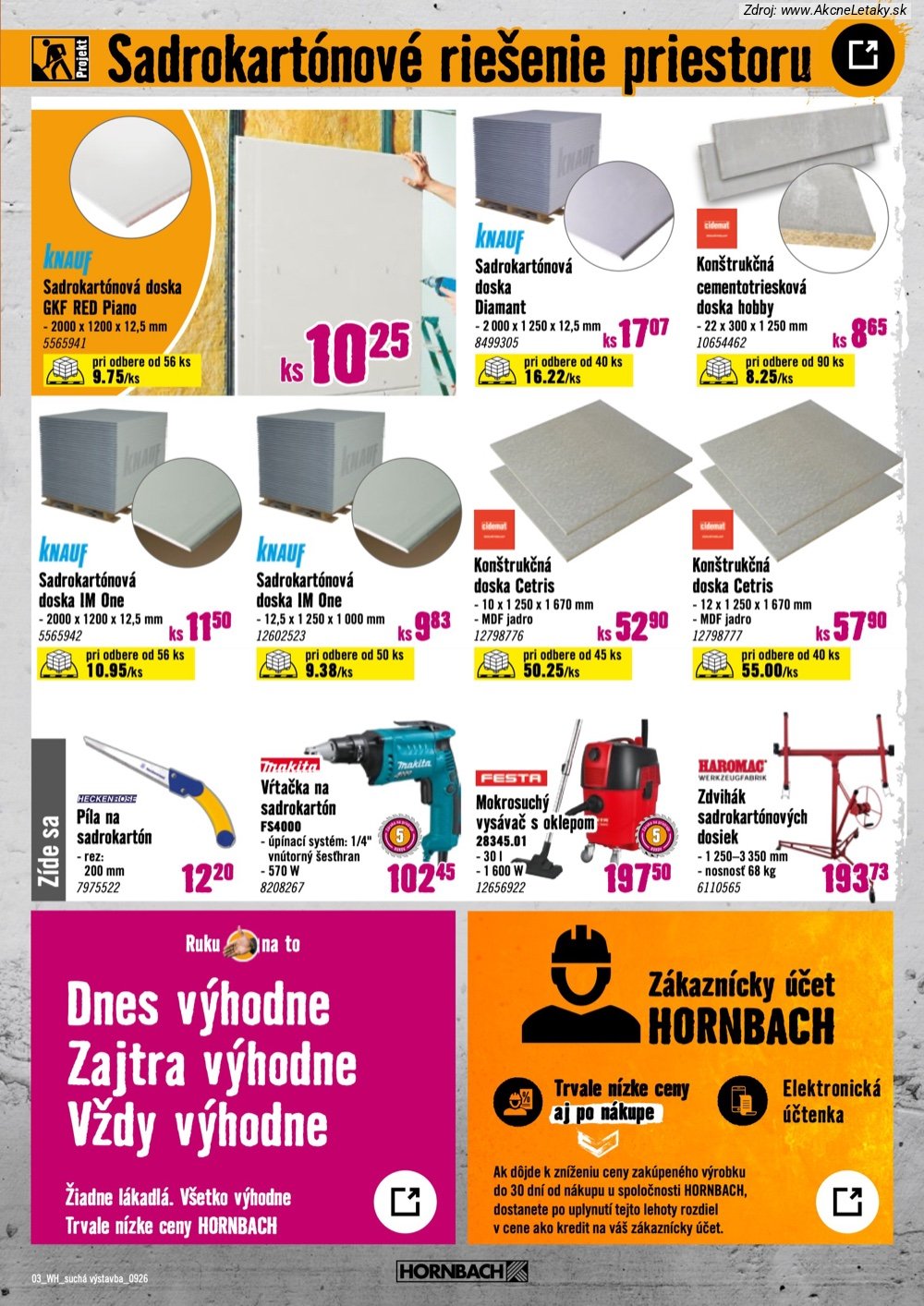 Strana 1 - leták HORNBACH (23. 9. - 7. 10. 2026)