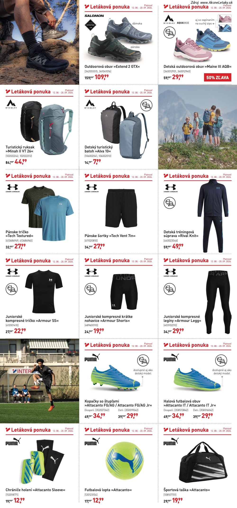 Leták Intersport (12. 8. - 20. 9. 2026) - strana 2 z 2