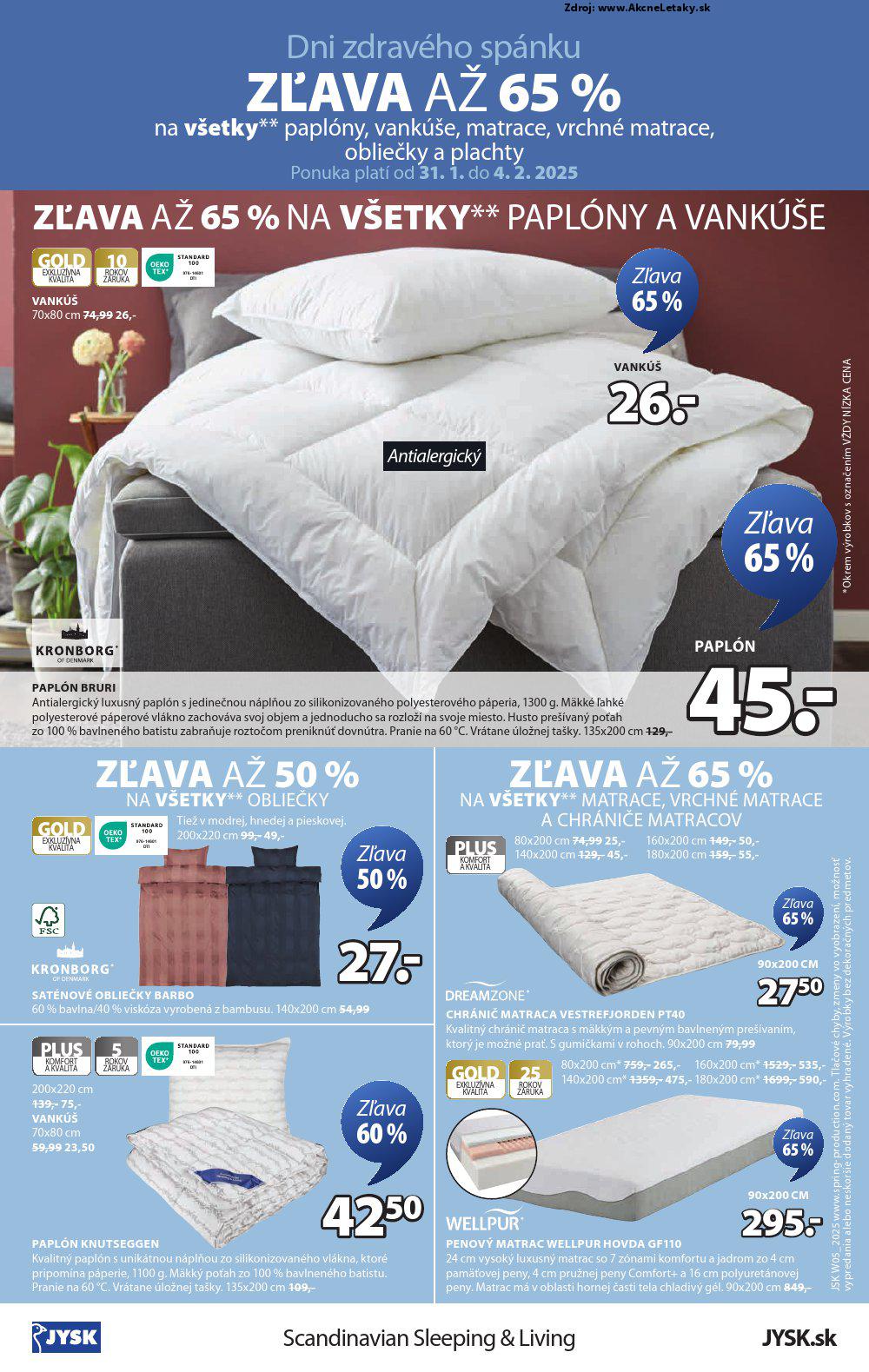 Leták Jysk (29. 1. - 4. 2. 2025) - strana 9 z 9