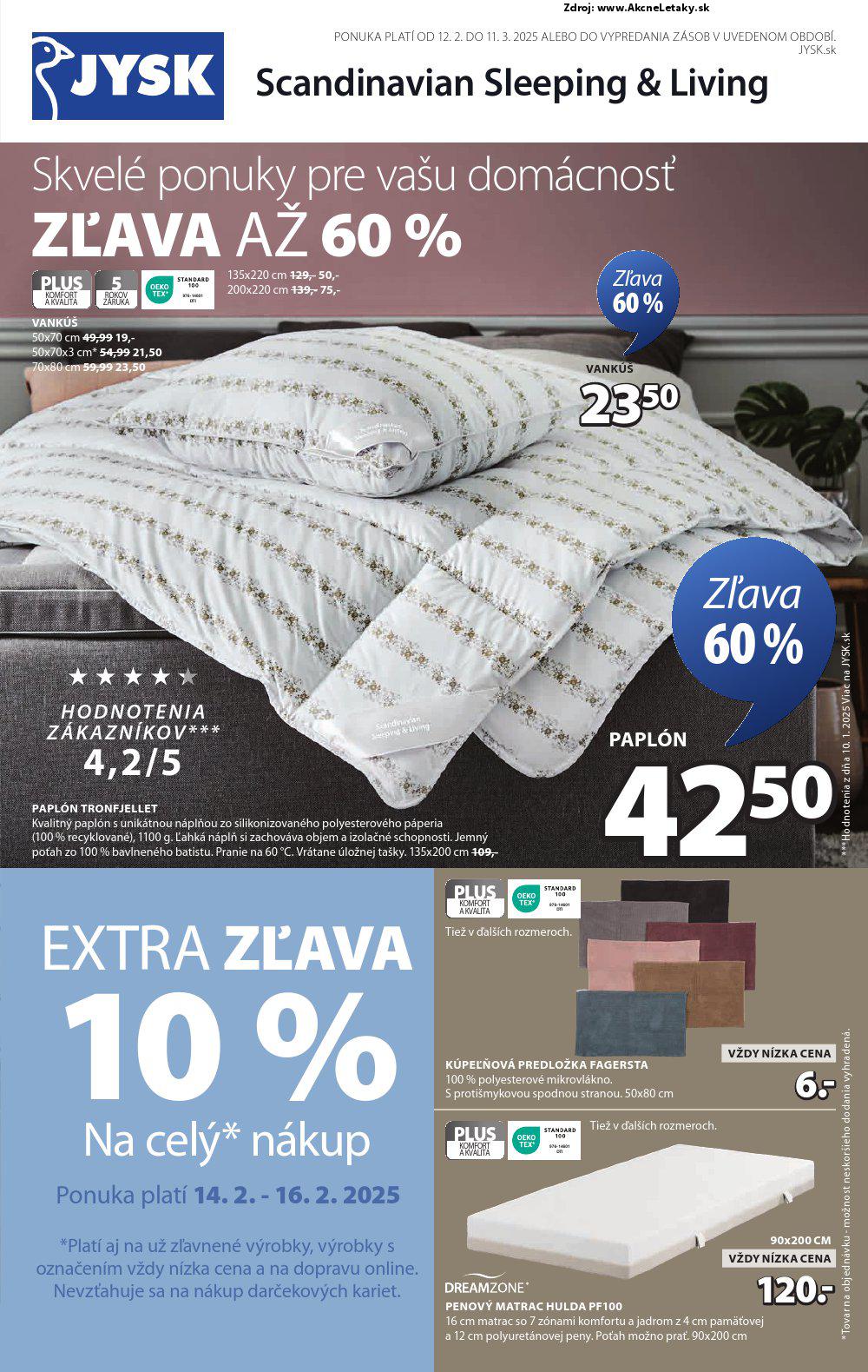 Leták Jysk (12. 2. - 11. 3. 2025) - strana 2 z 9