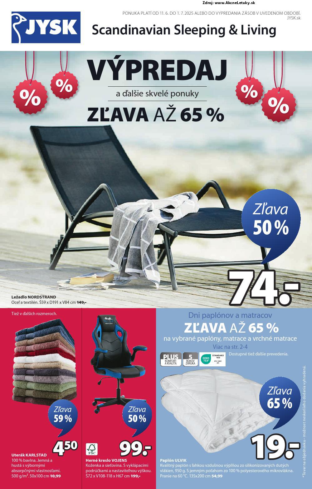 Leták Jysk (11. 6. - 1. 7. 2025) - strana 2 z 17