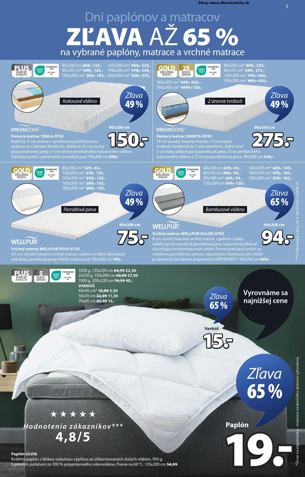 Leták Jysk (11. 6. - 1. 7. 2025) - strana 4 z 17