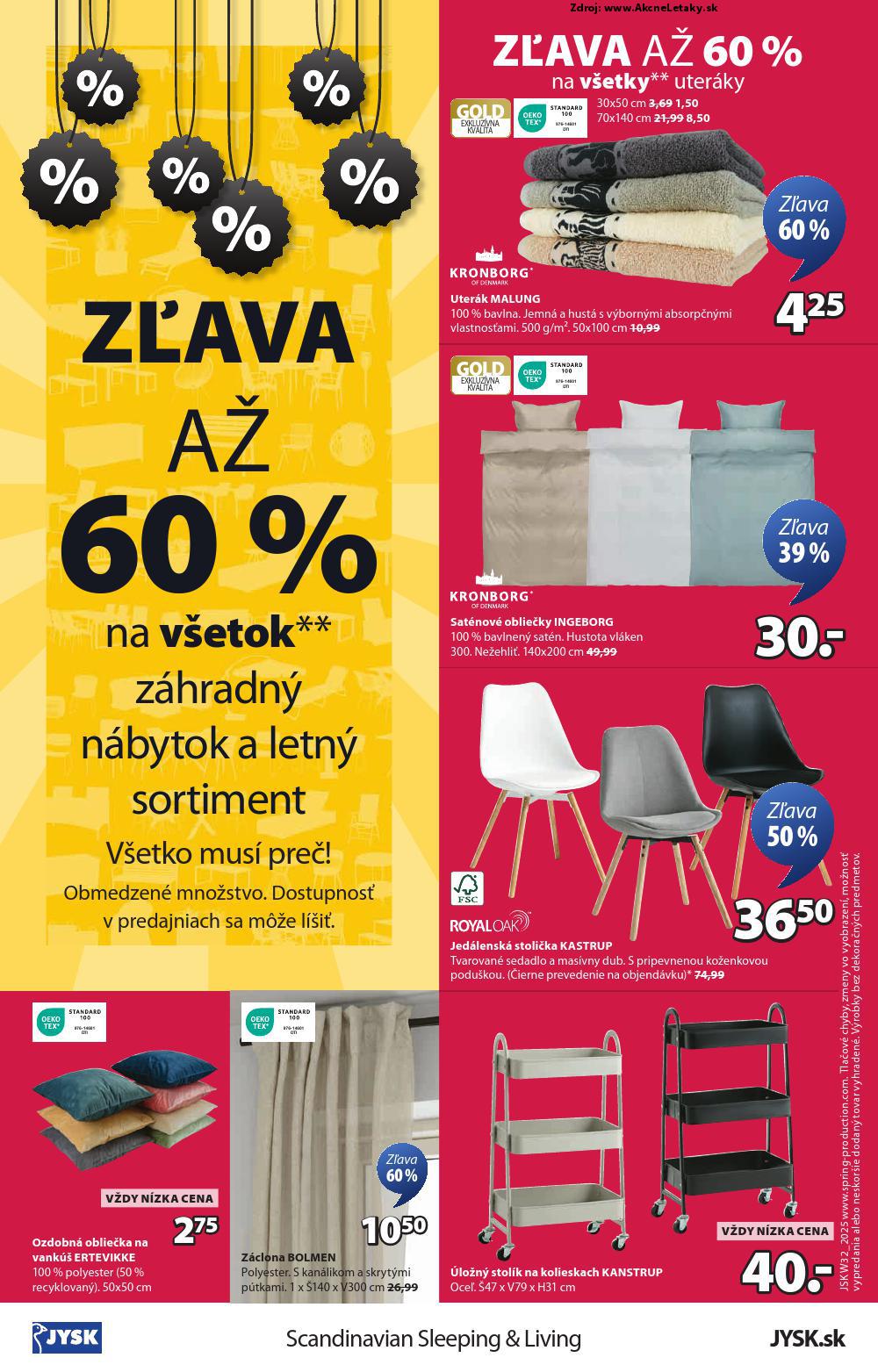 Leták Jysk (6. 8. - 12. 8. 2025) - strana 17 z 17