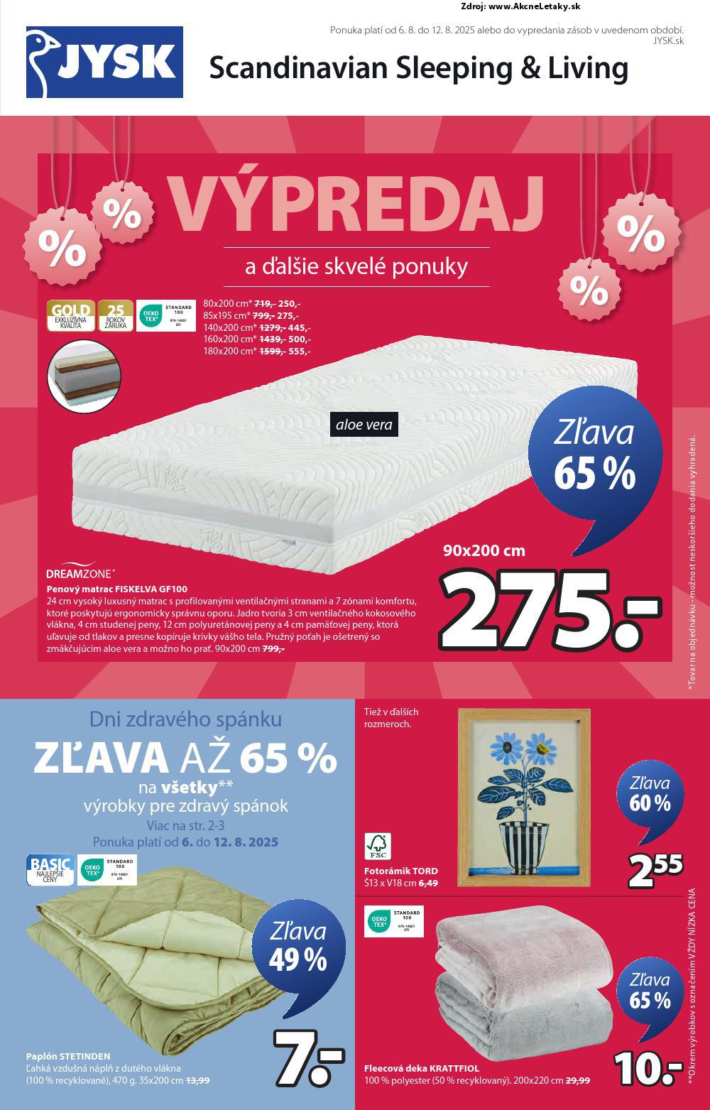 Leták Jysk (6. 8. - 12. 8. 2025) - strana 2 z 17